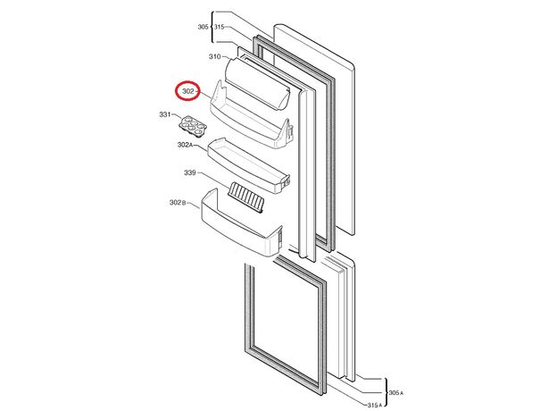 Raft usa frigider Electrolux 2425180060 Original, 4 image