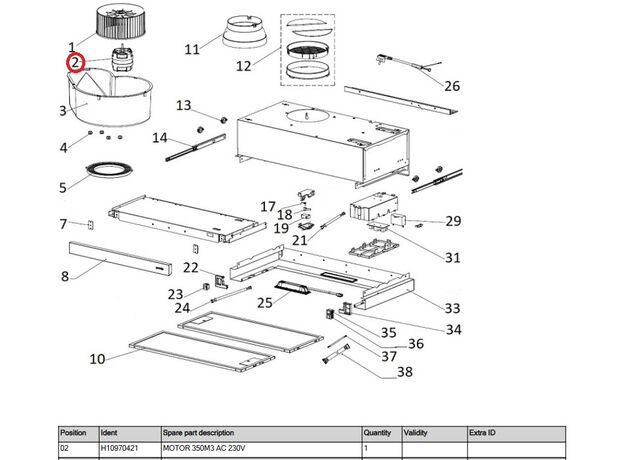 Motor hota Gorenje 10970421 Original, 4 image